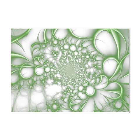 Green Abstract Fractal Background Texture Crystal Sticker (A4) from ArtsNow.com Front