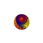 Fractal Spiral Bright Colors 1  Mini Magnets