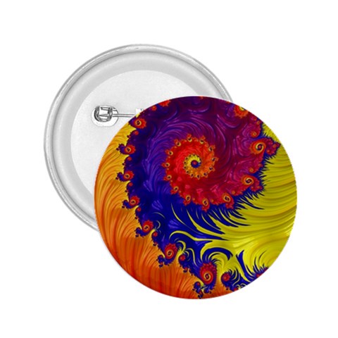 Fractal Spiral Bright Colors 2.25  Buttons from ArtsNow.com Front