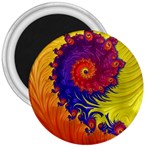 Fractal Spiral Bright Colors 3  Magnets