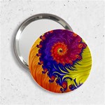 Fractal Spiral Bright Colors 2.25  Handbag Mirrors