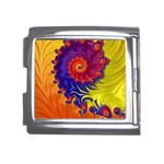 Fractal Spiral Bright Colors Mega Link Italian Charm (18mm)