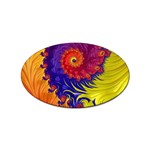 Fractal Spiral Bright Colors Sticker Oval (10 pack)