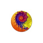 Fractal Spiral Bright Colors Golf Ball Marker