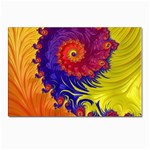 Fractal Spiral Bright Colors Postcard 4 x 6  (Pkg of 10)