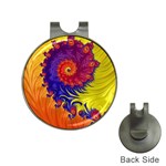 Fractal Spiral Bright Colors Hat Clips with Golf Markers