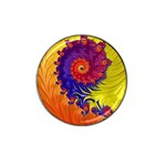 Fractal Spiral Bright Colors Hat Clip Ball Marker (4 pack)