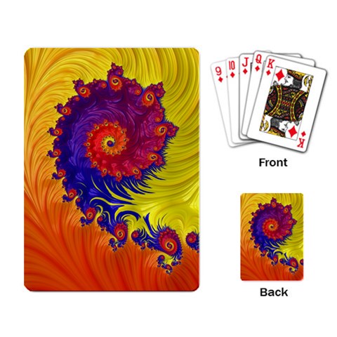 Fractal Spiral Bright Colors Playing Cards Single Design (Rectangle) from ArtsNow.com Back