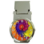 Fractal Spiral Bright Colors Money Clip Watches