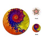 Fractal Spiral Bright Colors Playing Cards Single Design (Round)