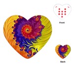 Fractal Spiral Bright Colors Playing Cards Single Design (Heart)