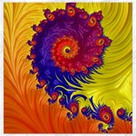 Fractal Spiral Bright Colors Canvas 12  x 12 