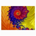 Fractal Spiral Bright Colors Large Glasses Cloth