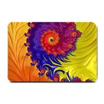 Fractal Spiral Bright Colors Small Doormat