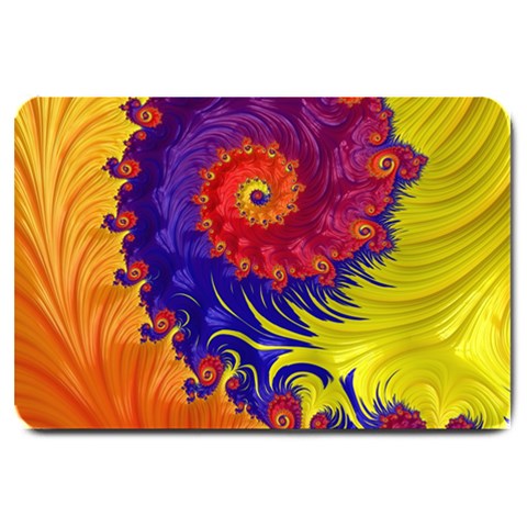 Fractal Spiral Bright Colors Large Doormat from ArtsNow.com 30 x20  Door Mat