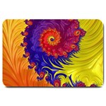 Fractal Spiral Bright Colors Large Doormat