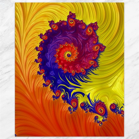Fractal Spiral Bright Colors Canvas 11  x 14  from ArtsNow.com 10.95 x13.48  Canvas - 1