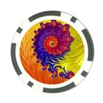 Fractal Spiral Bright Colors Poker Chip Card Guard