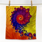 Fractal Spiral Bright Colors Face Towel