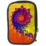 Fractal Spiral Bright Colors Compact Camera Leather Case