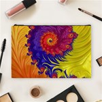 Fractal Spiral Bright Colors Cosmetic Bag (Large)