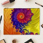 Fractal Spiral Bright Colors Cosmetic Bag (XL)