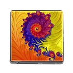 Fractal Spiral Bright Colors Memory Card Reader (Square 5 Slot)