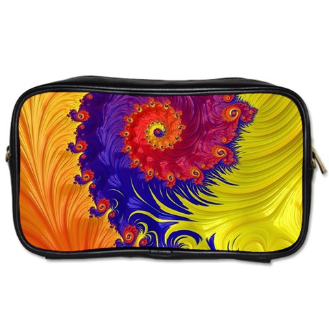 Fractal Spiral Bright Colors Toiletries Bag (Two Sides) from ArtsNow.com Front