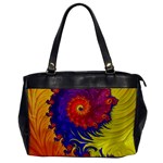 Fractal Spiral Bright Colors Oversize Office Handbag