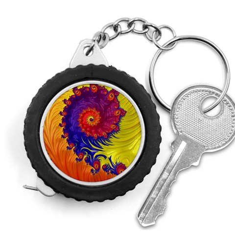 Fractal Spiral Bright Colors Measuring Tape from ArtsNow.com Front