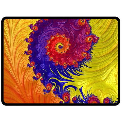 Fractal Spiral Bright Colors One Side Fleece Blanket (Large) from ArtsNow.com 80 x60  Blanket Front