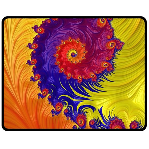 Fractal Spiral Bright Colors One Side Fleece Blanket (Medium) from ArtsNow.com 60 x50  Blanket Front