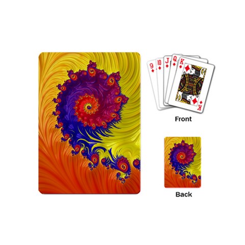 Fractal Spiral Bright Colors Playing Cards Single Design (Mini) from ArtsNow.com Back
