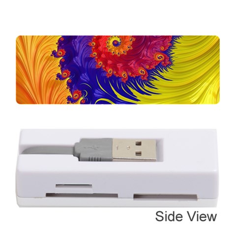Fractal Spiral Bright Colors Memory Card Reader (Stick) from ArtsNow.com Front