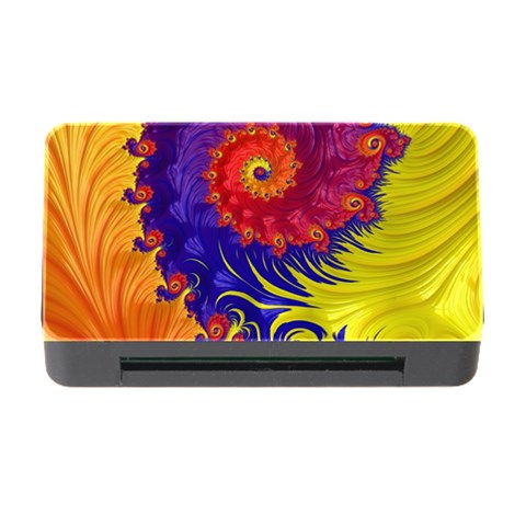 Fractal Spiral Bright Colors Memory Card Reader with CF from ArtsNow.com Front