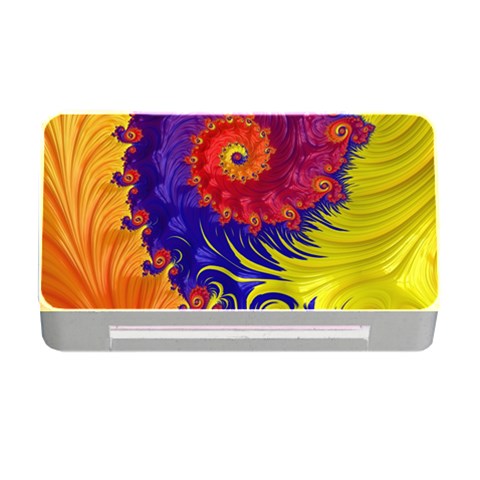 Fractal Spiral Bright Colors Memory Card Reader with CF from ArtsNow.com Front