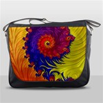 Fractal Spiral Bright Colors Messenger Bag