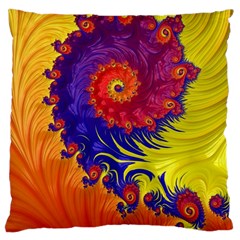 Fractal Spiral Bright Colors Large Cushion Case (Two Sides) from ArtsNow.com Front