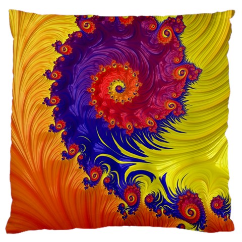 Fractal Spiral Bright Colors Large Cushion Case (Two Sides) from ArtsNow.com Back