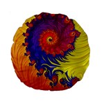 Fractal Spiral Bright Colors Standard 15  Premium Round Cushions