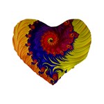 Fractal Spiral Bright Colors Standard 16  Premium Heart Shape Cushions