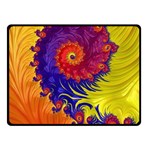 Fractal Spiral Bright Colors Fleece Blanket (Small)