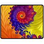 Fractal Spiral Bright Colors Fleece Blanket (Medium)