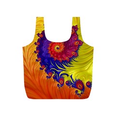 Fractal Spiral Bright Colors Full Print Recycle Bag (S) from ArtsNow.com Back