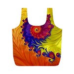 Fractal Spiral Bright Colors Full Print Recycle Bag (M)