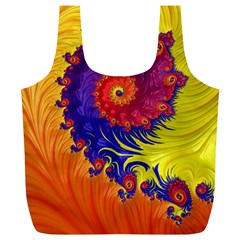 Fractal Spiral Bright Colors Full Print Recycle Bag (XL) from ArtsNow.com Front