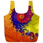 Fractal Spiral Bright Colors Full Print Recycle Bag (XL)