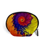 Fractal Spiral Bright Colors Accessory Pouch (Small)