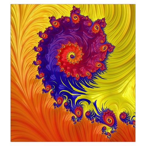 Fractal Spiral Bright Colors Drawstring Pouch (Large) from ArtsNow.com Front