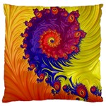 Fractal Spiral Bright Colors Standard Premium Plush Fleece Cushion Case (Two Sides)